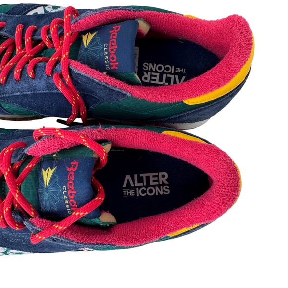 Reebok Alter the Icons Concept Sneaker Men 10.5 Green Blue Leather Ripple DV7193 - Picture 6 of 11